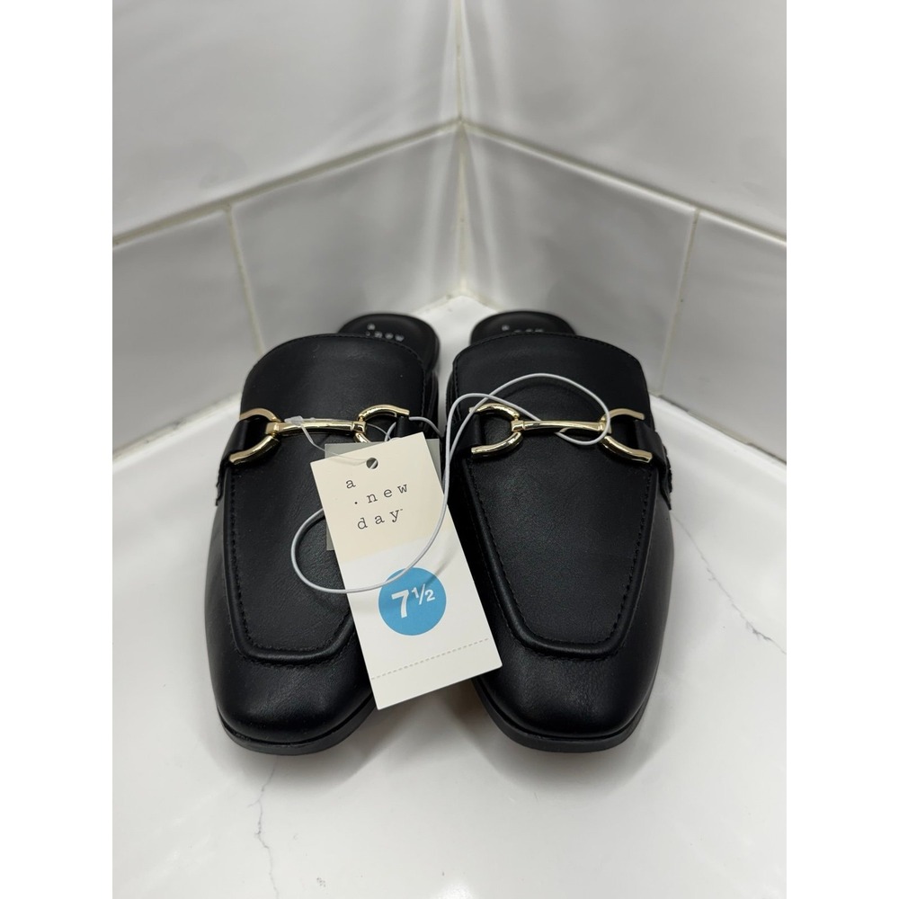 A New Day Women's Sandy Mule Flats Black size 7.5